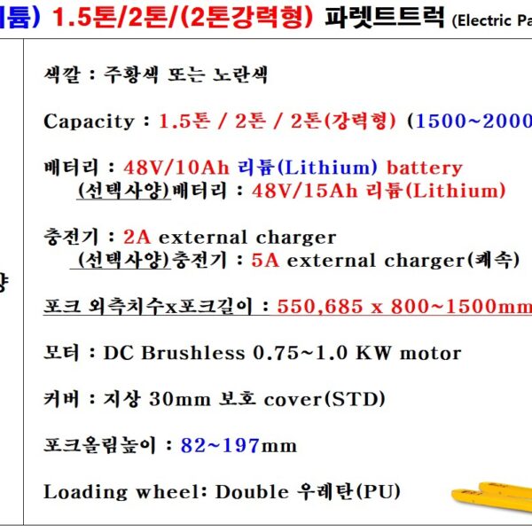 핸드파레트 1.5/ 2톤(수동/전동)